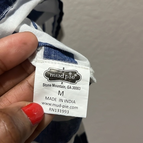 Mud Pie Navy and White Striped Swim Coverup - Picture 7 of 8